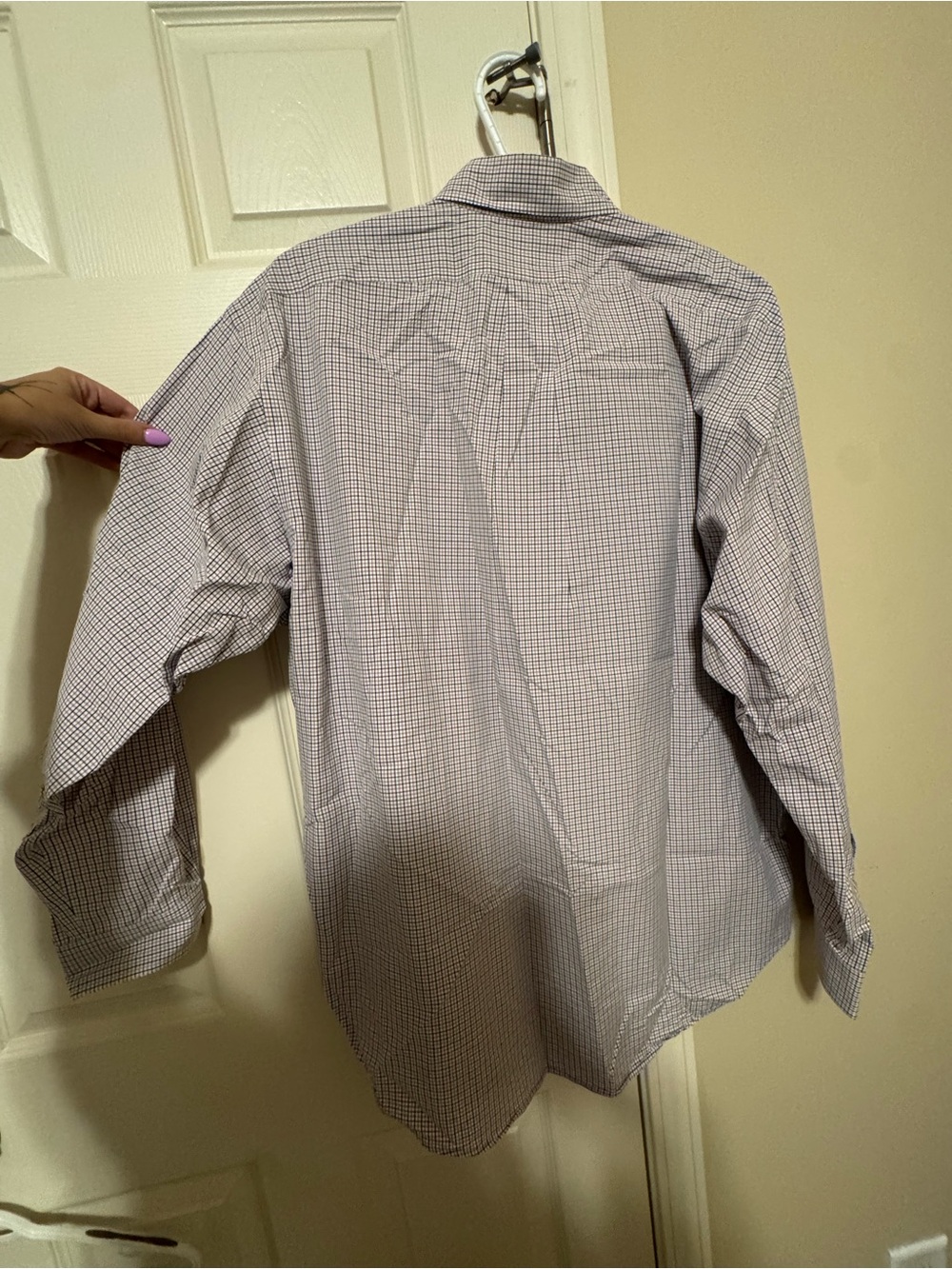 Ralph Lauren Men’s Button-Down Dress Shirt - Light Blue & White Check - Picture 2 of 4
